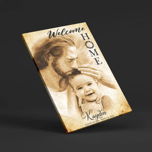 Personalized Canvas Prints, Custom Photo, Memorial Gift, Baby Boy Loss Gift, Baby Loss Gift, Welcome Home, Safe In The Arms Of Jesus Dem Canvas