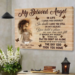 Personalized Photo Memorial Gifts My Beloved Angel Dem Canvas