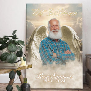 Personalized Canvas Prints, Custom Photo, Memorable Gift, Add Angel Wings to Lost Loved One, Add Deceased Loved One with Angel Wings Dem Canvas
