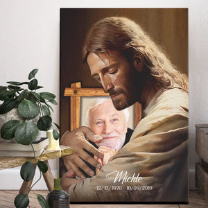 Personalized Canvas Prints, Custom Photo And Name, Memorial Gift, Mom Loss Gift, Dad Loss Gift Dem Canvas