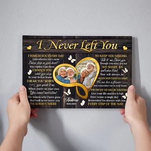 Personalized Canvas Prints, Custom Photo, Sympathy Loss Of Wife Husband, Memorial Gifts, I Never Left You Dem Canvas