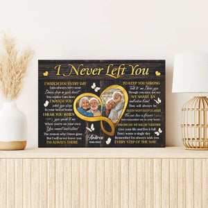 Personalized Canvas Prints, Custom Photo, Sympathy Loss Of Wife Husband, Memorial Gifts, I Never Left You Dem Canvas