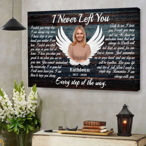 Personalized Canvas Prints, Custom Photo, Memorial Gifts, Sympathy Gifts, Angel Wings I Never Left You Love Dem Canvas