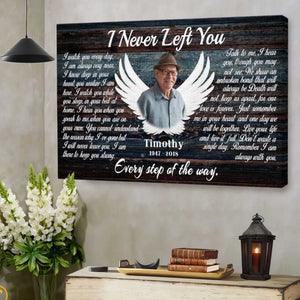 Personalized Canvas Prints, Custom Photo, Memorial Gifts, Sympathy Gifts, Angel Wings I Never Left You Love Dem Canvas