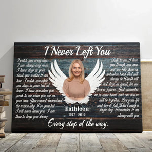 Personalized Canvas Prints, Custom Photo, Memorial Gifts, Sympathy Gifts, Angel Wings I Never Left You Love Dem Canvas