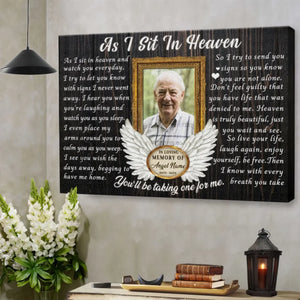 Personalized Canvas Prints, Custom Photo, Memorial Gifts, Sympathy Gifts, Remembrance Gifts, Loss Of Dad, Mom, Angel Wings I Never Left You Dem Canvas