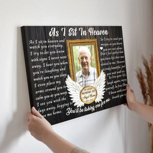 Personalized Canvas Prints, Custom Photo, Memorial Gifts, Sympathy Gifts, Remembrance Gifts, Loss Of Dad, Mom, Angel Wings I Never Left You Dem Canvas
