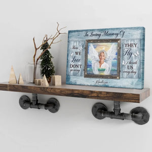 Personalized Canvas Prints, Custom Photos, Remembrance Gift, In Loving Memory, Gift For Sympathy Angel Wings Wall Art Dem Canvas