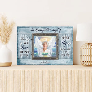 Personalized Canvas Prints, Custom Photos, Remembrance Gift, In Loving Memory, Gift For Sympathy Angel Wings Wall Art Dem Canvas