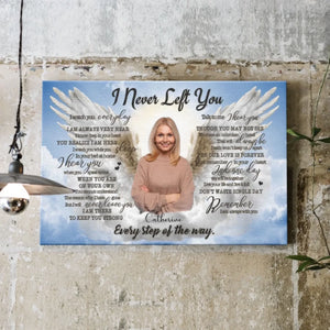 Personalized Canvas Prints, Custom Photo And Name, Memorial Gift, Sympathy Gifts, Angel Portrait Blue Sky Dem Canvas