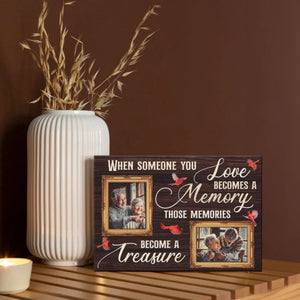 Personalized Canvas Prints, Upload Photo And Name, Memorial Gifts For Loss Of Parents, Memorial Gift, When Someone You Love Dem Canvas