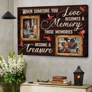 Personalized Canvas Prints, Upload Photo And Name, Memorial Gifts For Loss Of Parents, Memorial Gift, When Someone You Love Dem Canvas