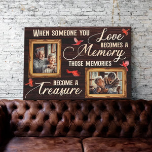 Personalized Canvas Prints, Upload Photo And Name, Memorial Gifts For Loss Of Parents, Memorial Gift, When Someone You Love Dem Canvas