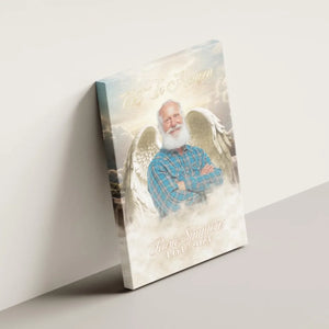 Personalized Canvas Prints, Custom Photo, Memorable Gift, Add Angel Wings to Lost Loved One, Add Deceased Loved One with Angel Wings Dem Canvas