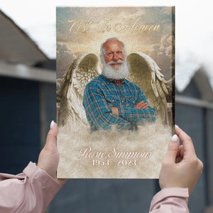 Personalized Canvas Prints, Custom Photo, Memorable Gift, Add Angel Wings to Lost Loved One, Add Deceased Loved One with Angel Wings Dem Canvas