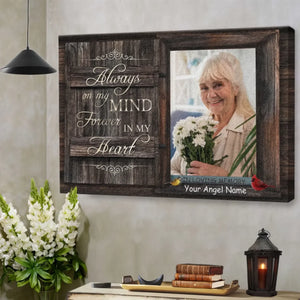 Personalized Canvas Prints Custom Photo, Date And Name - Remembrance, In Loving Memory For Sympathy Dem Canvas