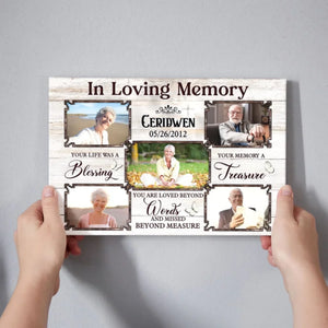 Personalized Canvas Prints, Memorial Photo Gift Ideas, Sympathy Gift, In Loving Memory Gifts Dem Canvas