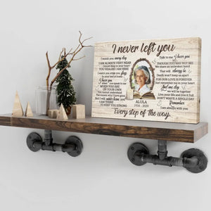Personalized Canvas Prints, Custom Photo, Memorial Gifts, Sympathy Gifts, Candle Memorial I Never Left You Love Dem Canvas