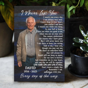 Memorial Personalized Canvas Prints - Custom Photo & Text - 5 Sizes - Memorial Gifts, I Never Left You - Dem Canvas