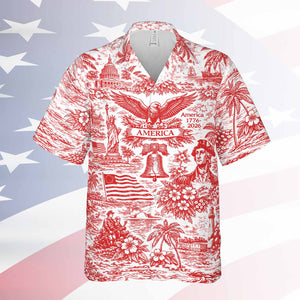 250 Years of America Hawaiian Shirt 1776–2026 | Vintage Patriotic AOP Hawaii Shirt | 4th of July Shirt 684725