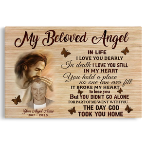 Personalized Photo Memorial Gifts My Beloved Angel Dem Canvas