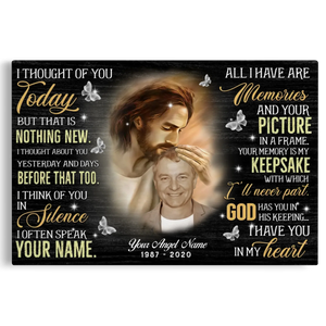 Personalized Upload Photo And Custom Name, Date - I Thought Of You Dem Canvas