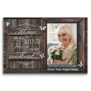 Personalized Canvas Prints Custom Photo, Date And Name - Remembrance, In Loving Memory For Sympathy Dem Canvas