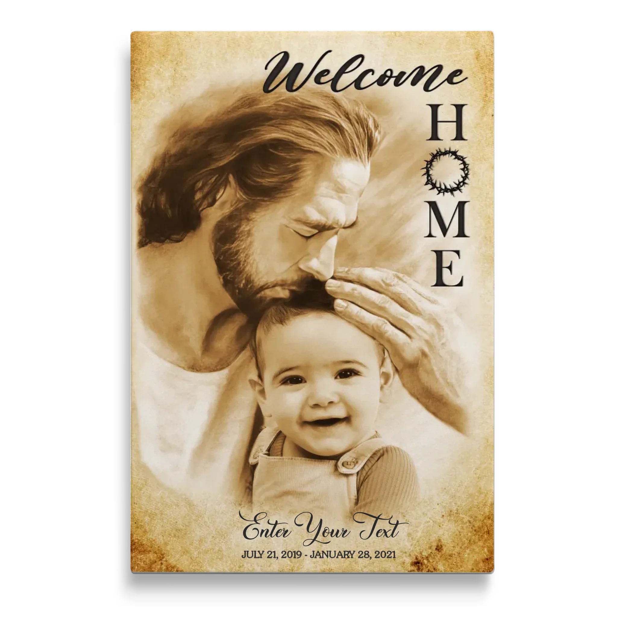 Personalized Canvas Prints, Custom Photo, Memorial Gift, Baby Boy Loss Gift, Baby Loss Gift, Welcome Home, Safe In The Arms Of Jesus Dem Canvas