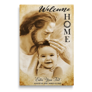 Personalized Canvas Prints, Custom Photo, Memorial Gift, Baby Boy Loss Gift, Baby Loss Gift, Welcome Home, Safe In The Arms Of Jesus Dem Canvas