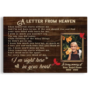 Personalized Canvas Prints, Custom Photo And Name, Memorial Gift, Sympathy Gifts, Remembrance Gifts, Remembrance Gifts Dem Canvas