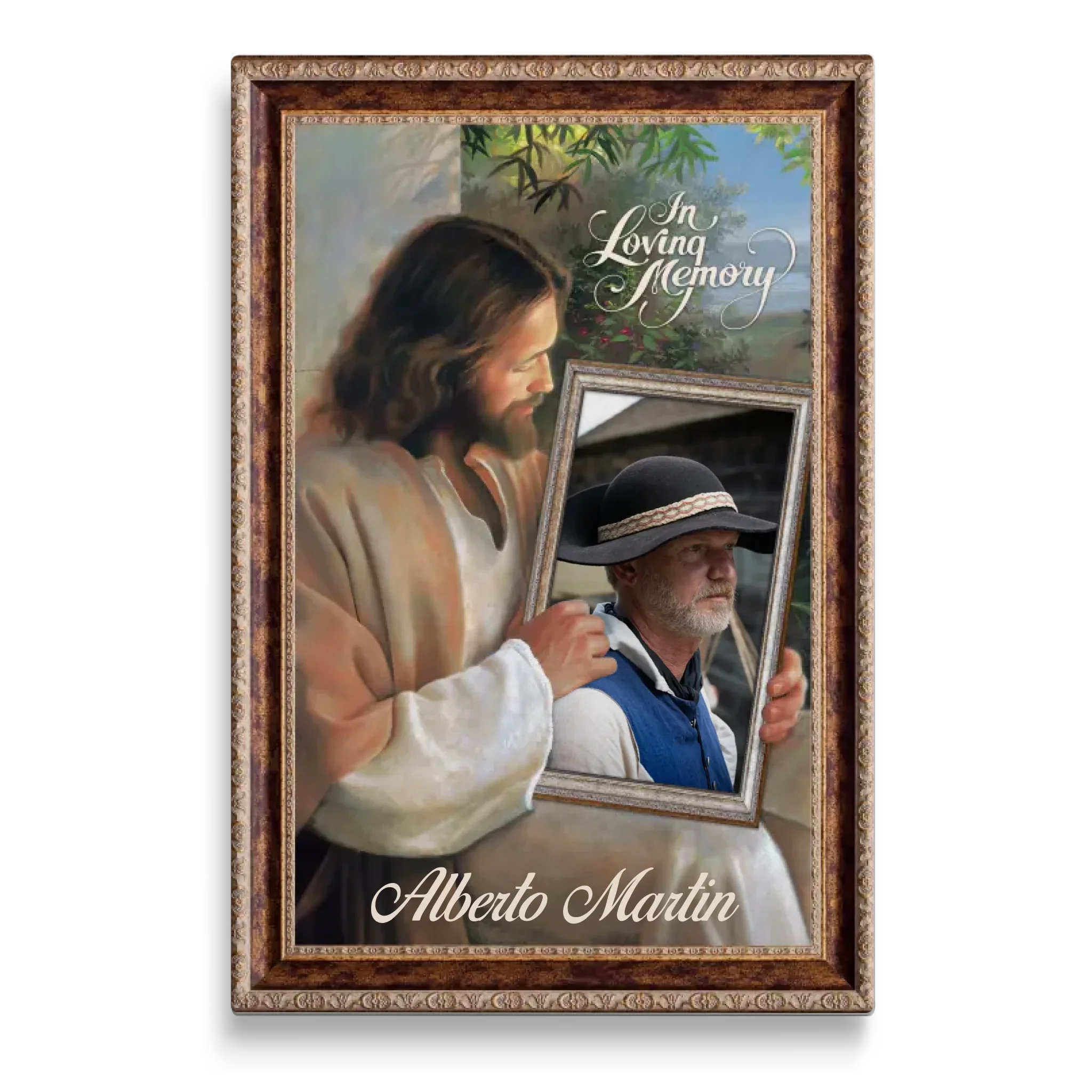 Personalized Canvas Prints Custom Name And Photo, Sympathy Gift, Jesus Memorial Gift, Remembrance Gift, Bereavement Gift, In Loving Memory Dem Canvas