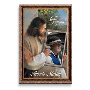 Personalized Canvas Prints Custom Name And Photo, Sympathy Gift, Jesus Memorial Gift, Remembrance Gift, Bereavement Gift, In Loving Memory Dem Canvas