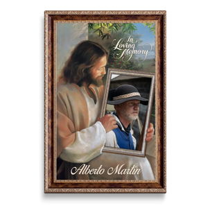 Personalized Canvas Prints Custom Name And Photo, Sympathy Gift, Jesus Memorial Gift, Remembrance Gift, Bereavement Gift, In Loving Memory Dem Canvas