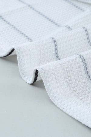 Simone Henley Waffle Knit Top