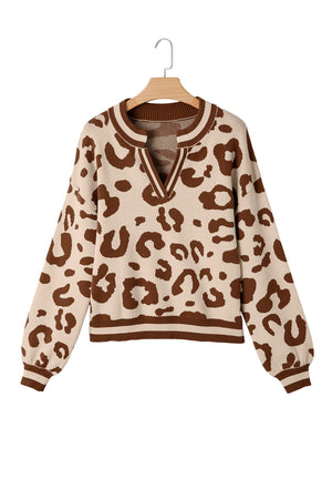 June Printed Knit Casual Sweater