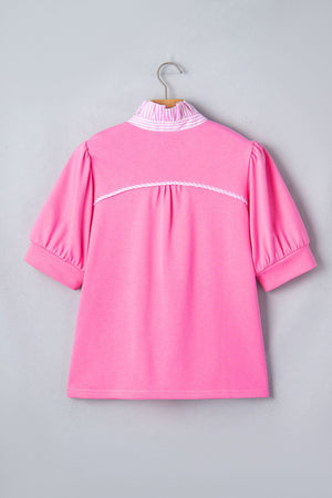 Mckenzie Collar Short Sleeve Blouse