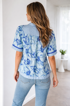 Elowen Short Sleeve Floral Blouse