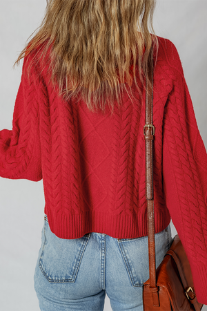 Joanna Cable Knit Baggy Sweater