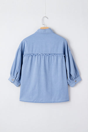 Londyn Bracelet Sleeve Chambray Shirt