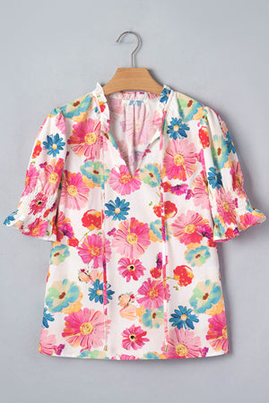 Faith Short Puff Sleeve Blouse