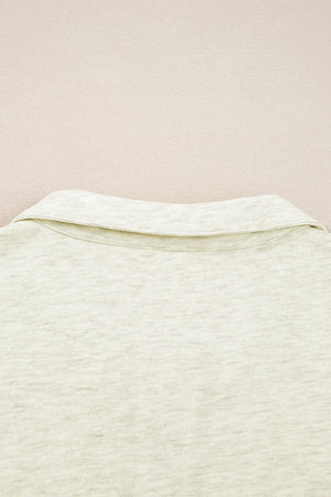 Felitina Patchwork Zip Collar Pullover