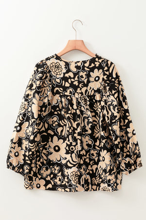 Camilla Bracelet Sleeve Boho Blouse