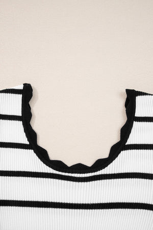 Sutton Striped Ribbed Slim Sweater