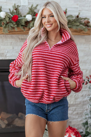 Camila Zip Fleece Oversize Sweatshirt