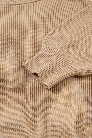 Zariah Embellished Keyhole Ribbed Sweater