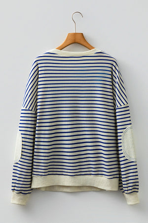 Emily Patched Drop Shoulder Sweatshirt
