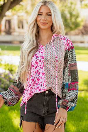 Solirina Shoulder Bubble Sleeve Blouse