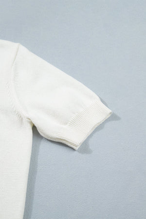 Regina Printed Short Sleeve Sweater