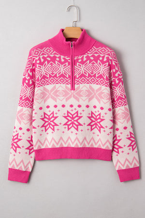 Mila Quarter Zip Collard Sweater