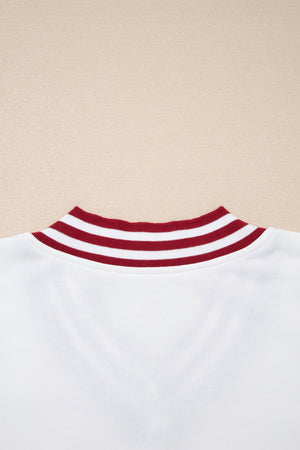 Esme Striped Puff Sleeve Sweatshirt